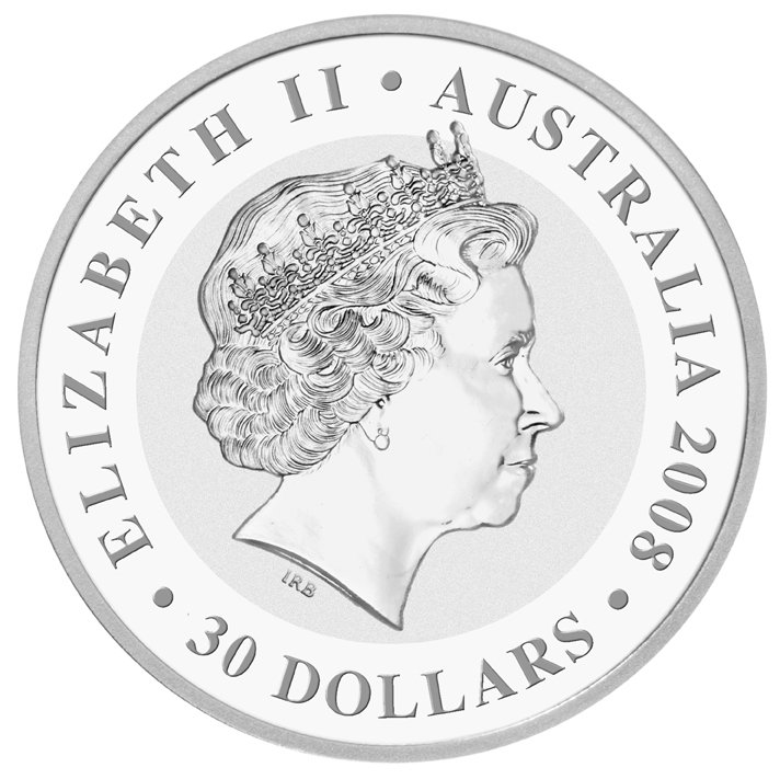 2008 1kilo. Australian Koala Silver Bullion Coin - obverse side