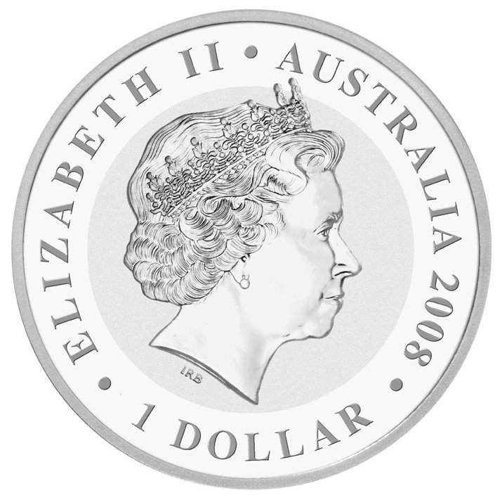 2008 1oz. Australian Koala Silver Bullion Coin - obverse side