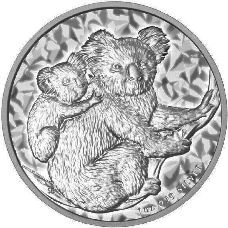 2008 1oz. Australia Kookaburra Silver bullion coin - reverse side