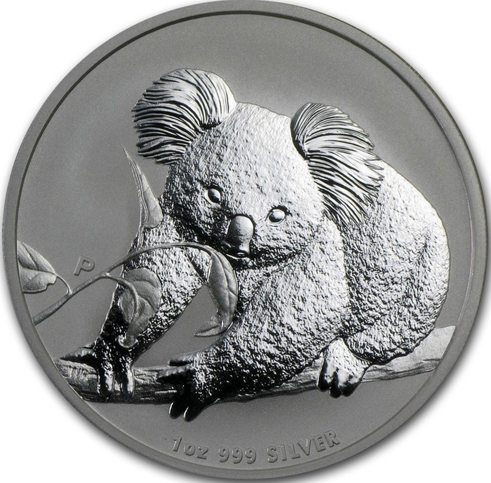 2010 1oz. Australian Koala Silver bullion coin - reverse side