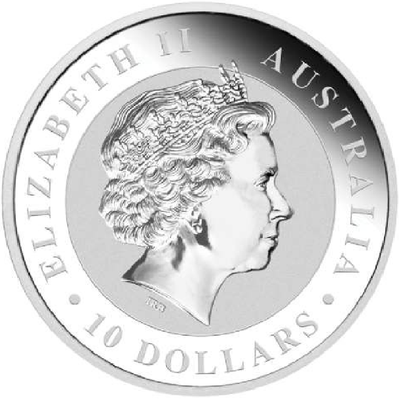 2011-2015 - 10 oz. Silver Koala bullion coin, obverse side