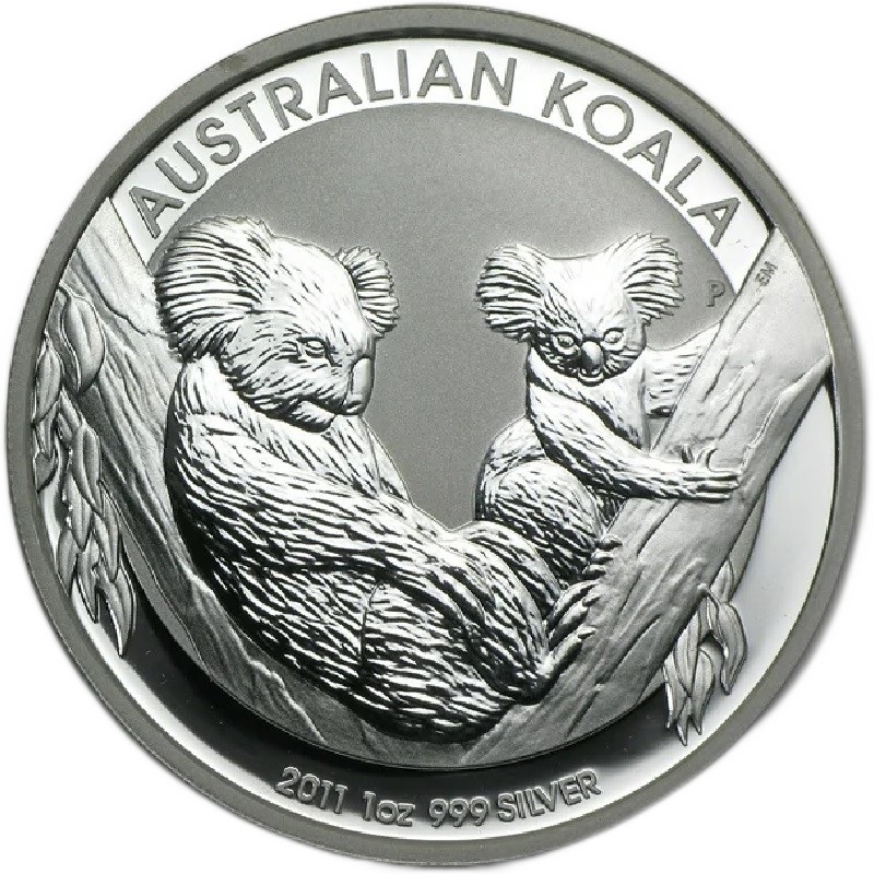 2011 1oz. Australian Koala Silver Bullion Coin - reverse side
