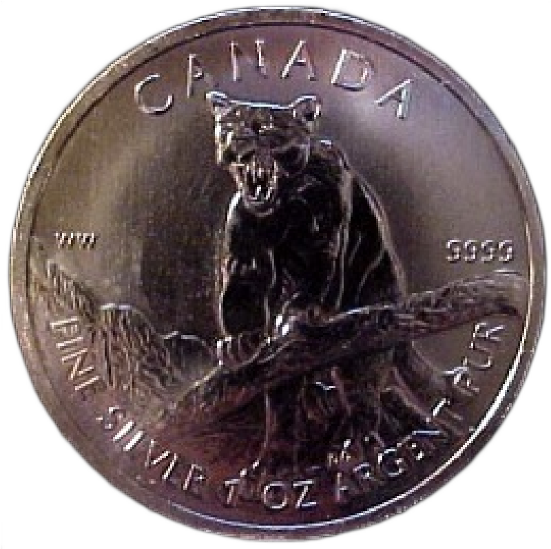 2012 - 1oz. Canadian Cougar bullion Coin - Reverse Side