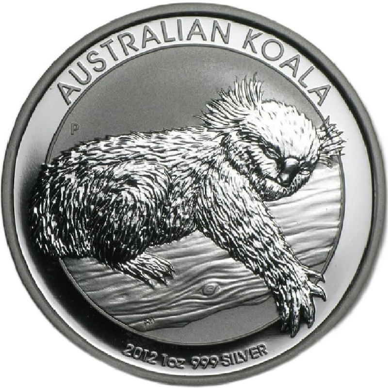 2012 1oz. Australian Koala Silver Bullion Coin - reverse side