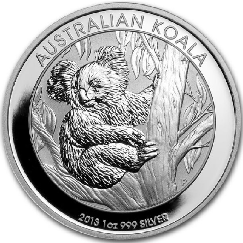 2013 1oz. Australian Koala Silver Bullion Coin - reverse side
