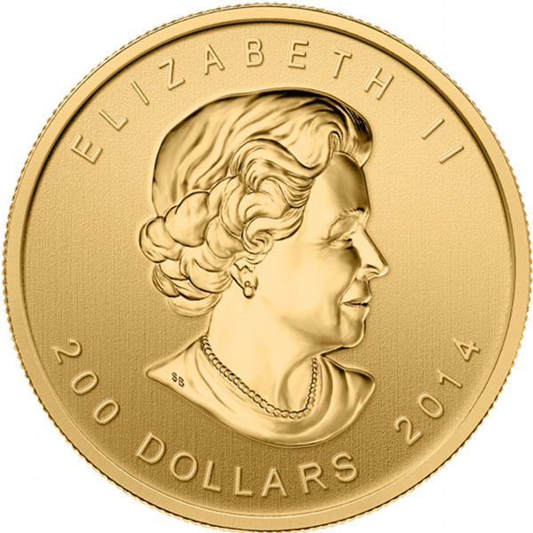 2014 - 1oz. 999.99 Canadian Howling Wolf - Obverse side - Call of the Wild Bullion Coin - First Issue
