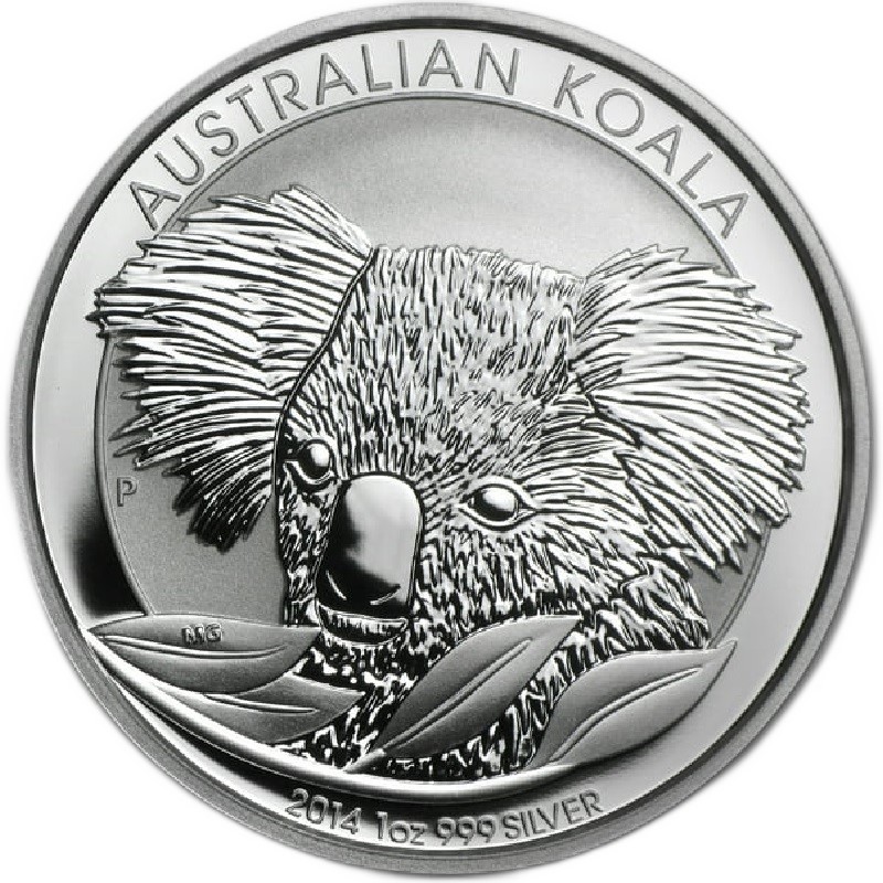 2014 1oz. Australian Koala Silver Bullion Coin - reverse side