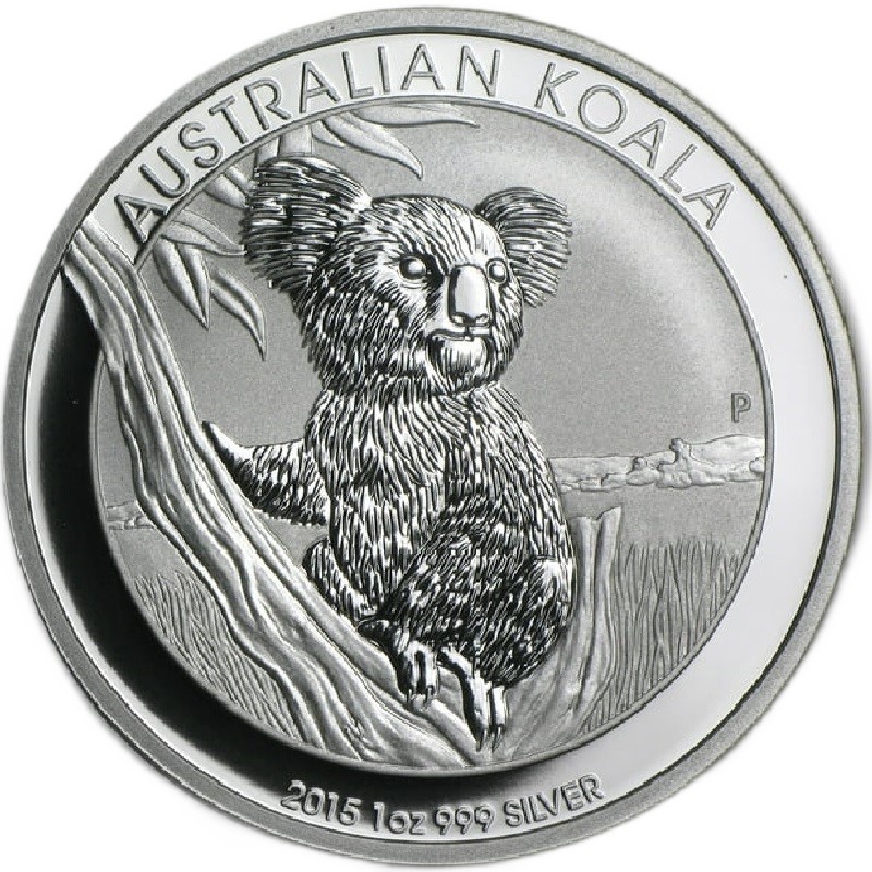 2015 1oz. Australian Koala Silver Bullion Coin - reverse side