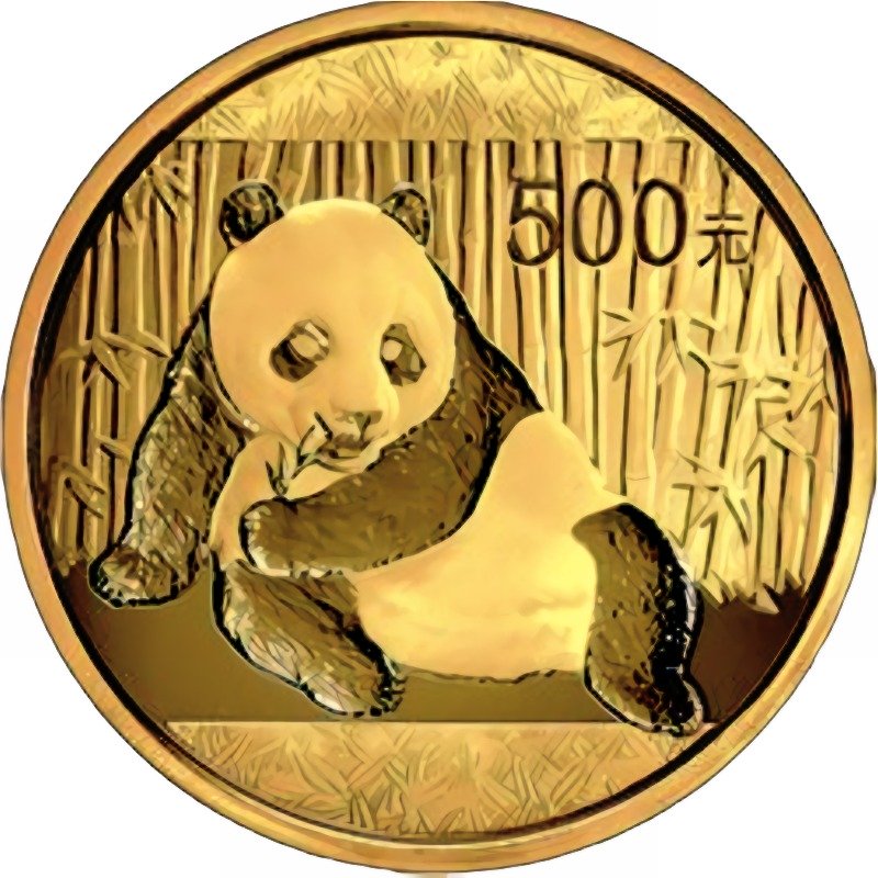 2015 1oz. Chinese Gold Panda Bullion Coin - Reverse Side