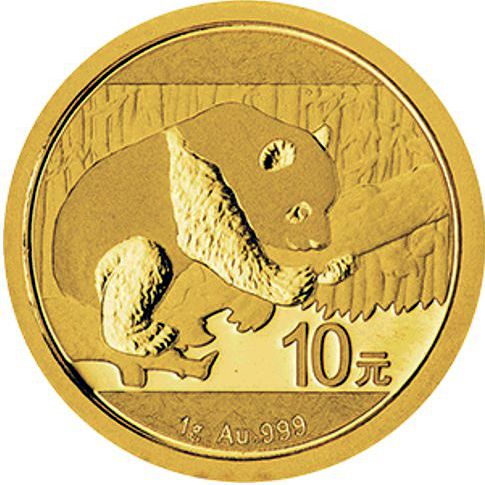 2016 - 1 gram Chinese Gold Panda Reverse
