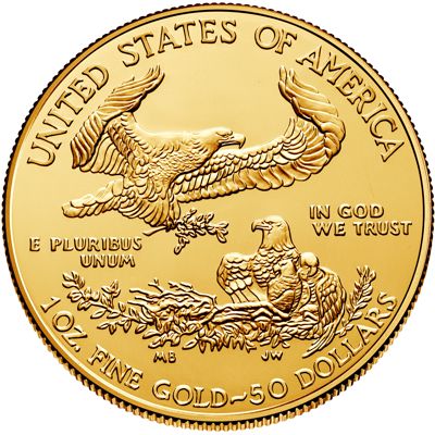 1 oz american eagle gold bullion coin rev - type I