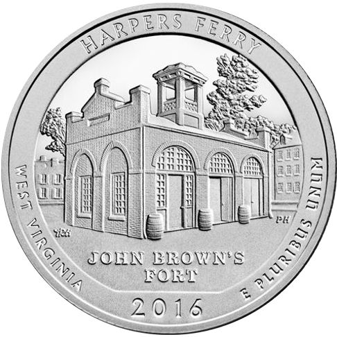 5oz atb west virginia john brown's fort coin