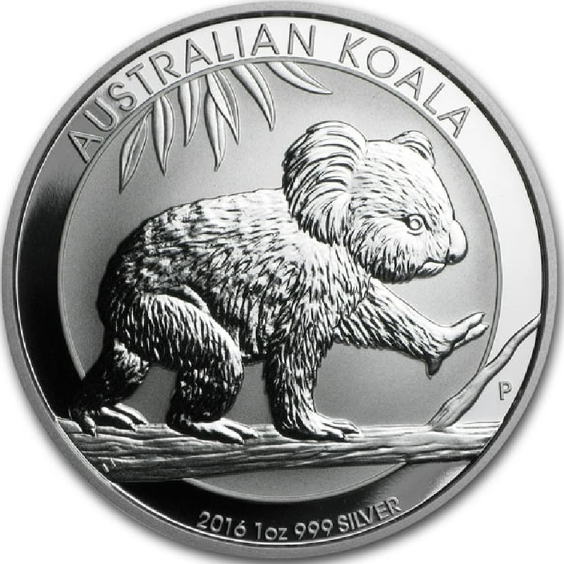2016 1oz. Australian Koala Silver Bullion Coin - reverse side