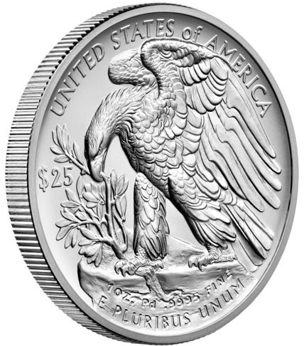 american eagle palladium bullion coin reverse with edge