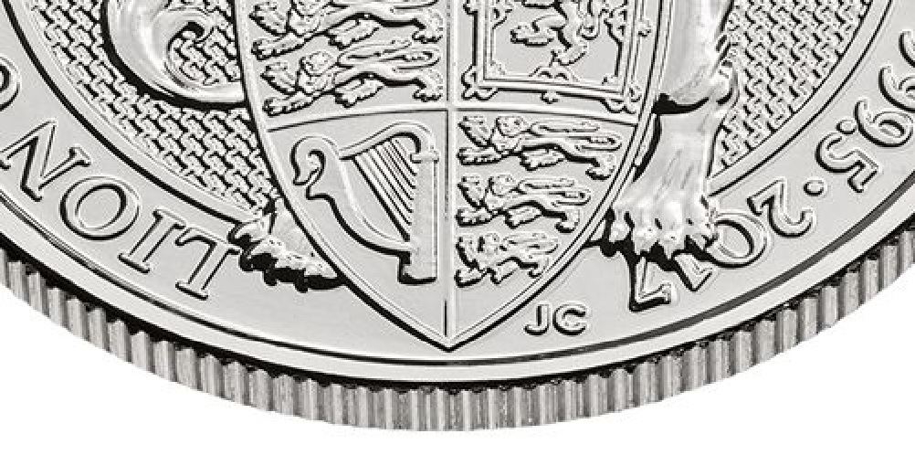 2017 - 1oz. Platinum QB Lion of England Edge