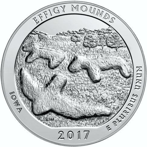5oz atb effigy mounds - iowa coin
