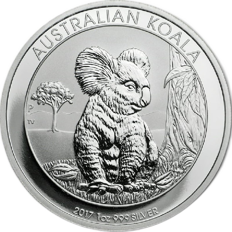 2017 1oz. Australian Koala Silver Bullion Coin - reverse side