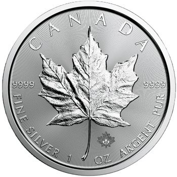 1 oz. - SILVER Canadian Maple Leaf - reverse