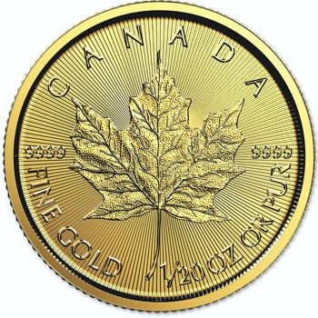 1/20th oz. Canadian Maple Leaf Bullion Coin