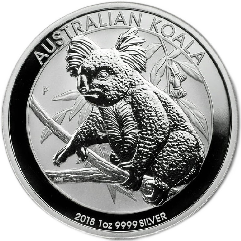 2018 1oz. Australian Koala Silver Bullion Coin - reverse side