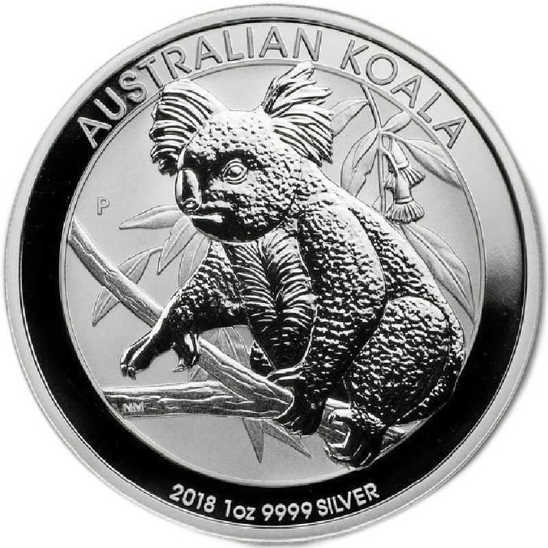 2018 1oz. Australian Koala Silver Bullion Coin - reverse side