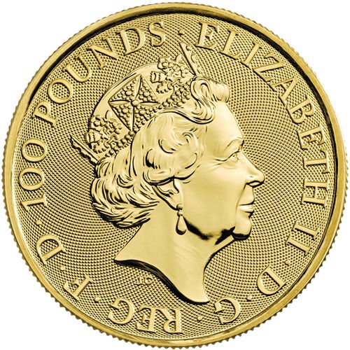 1oz. Gold Britannia bullion coin - obverse side