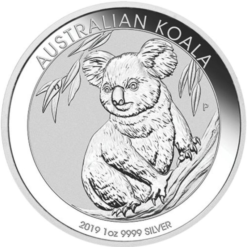 2019 1oz. Australian Koala Silver Bullion Coin - reverse side