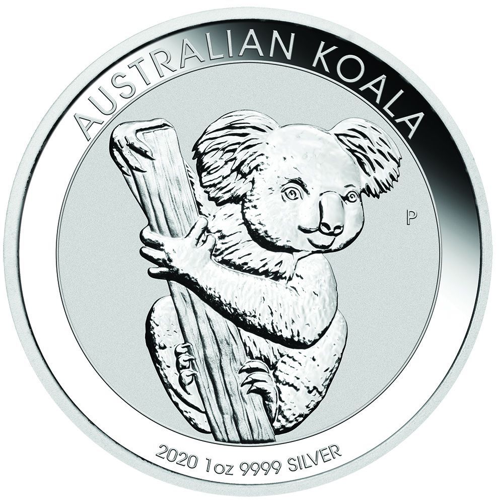 2020 1oz. Australian Koala Silver Bullion Coin - reverse side