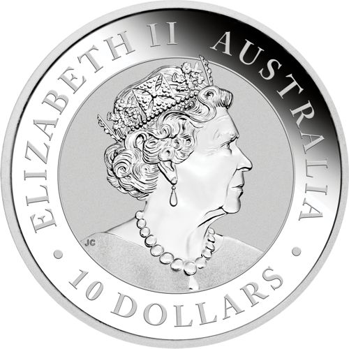 2023 10 oz. Australian Kookaburra Silver bullion coin - obverse side