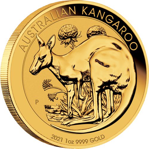 1 oz. Australian Gold Kangaroo Bullion Coin - Reverse Side