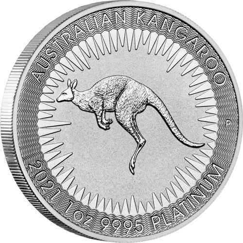 1oz platinum kangaroo - reverse