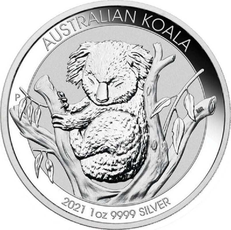 2021 1oz. Australian Koala Silver Bullion Coin - reverse side