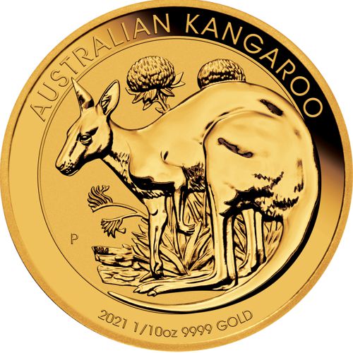 1/10th oz. Australian Gold Kangaroo - Reverse