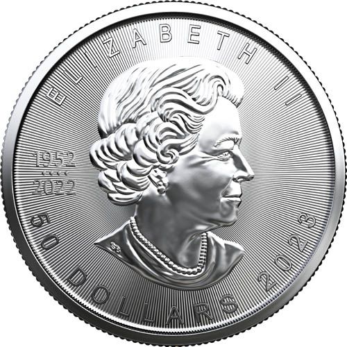 1oz. Platinum Maple Leaf bullion coin - obverse side