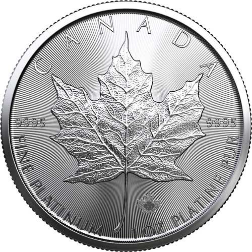 2023 1oz. Platinum Maple Leaf bullion coin REV