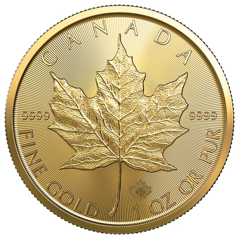 2023 1oz. Gold Maple Leaf bullion coin REV
