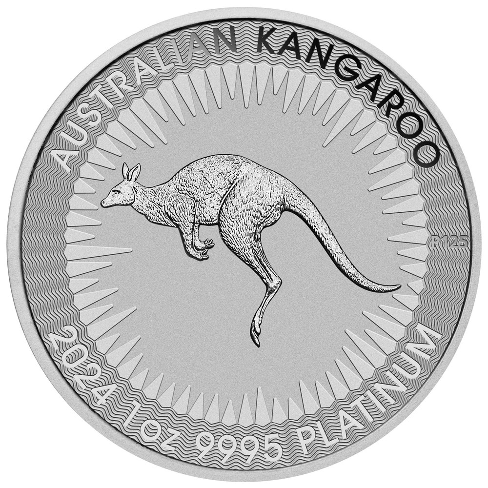 2024 1oz. Australian Platinum Kangaroo bullion coin - reverse