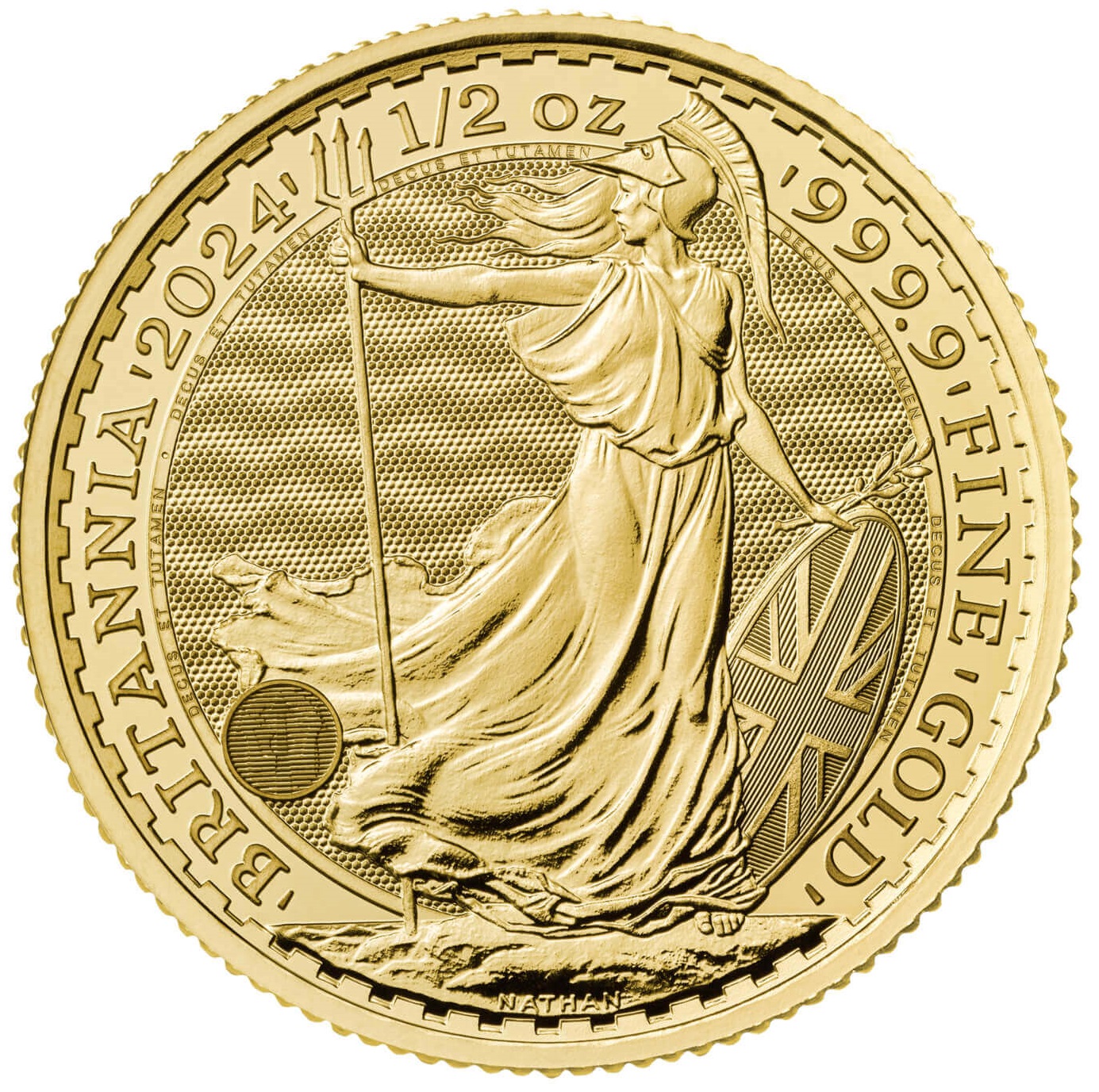 2024 1/2 oz. Gold Britannia bullion coin - reverse side
