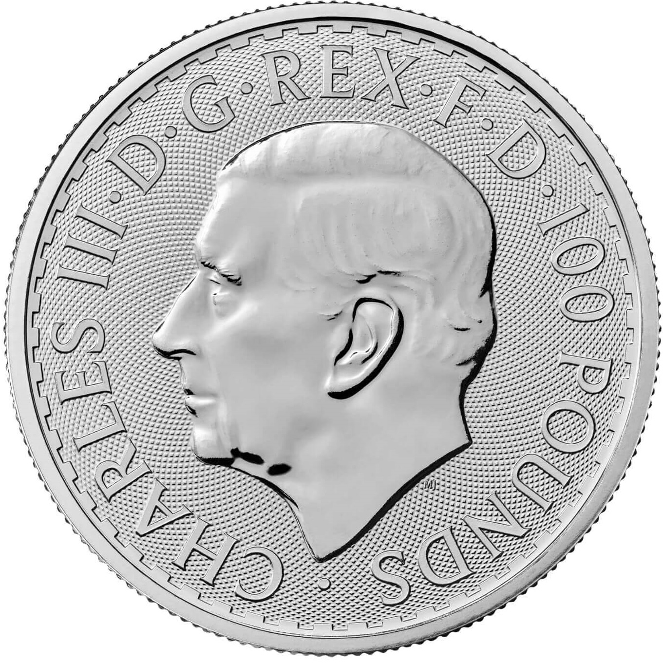 1oz. Platinum Britannia bullion coin - obverse side