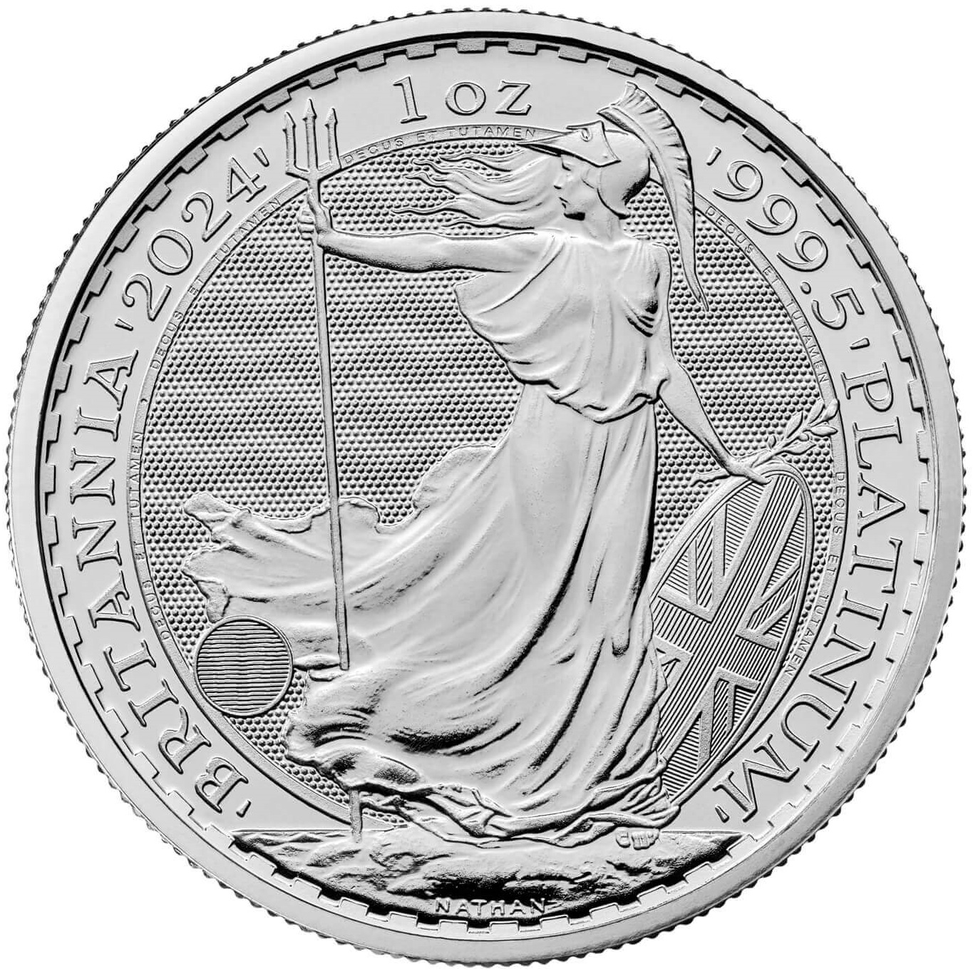 2024 1oz. Platinum Britannia bullion coin - reverse side