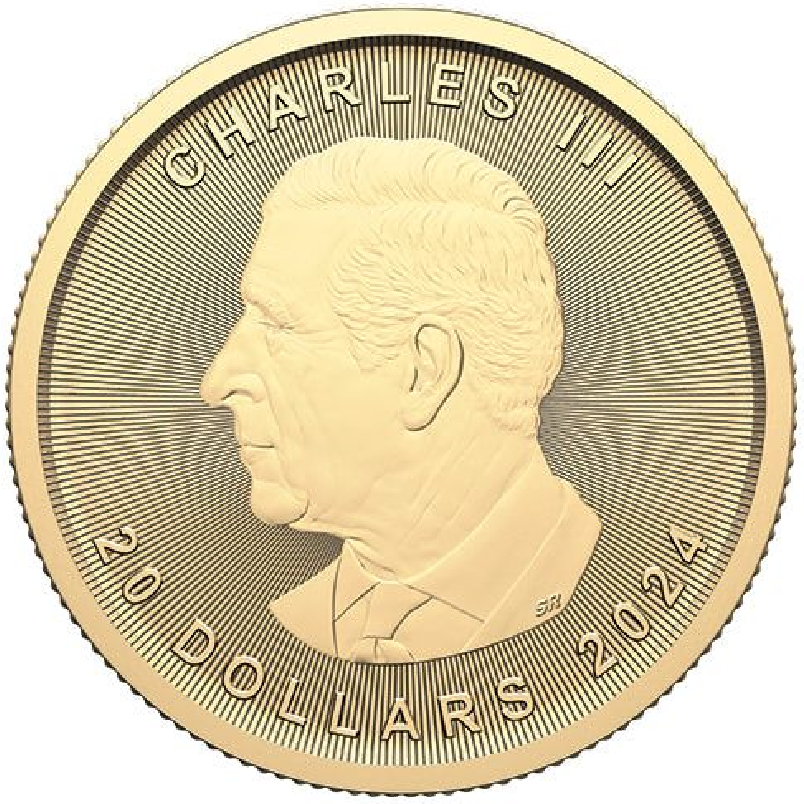 2024 - 1/2 oz. Canadian Gold Maple Leaf bullion coin - obverse