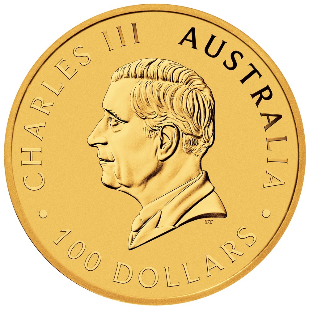 2024 1 oz. Gold Australian Kangaroo - Obverse side