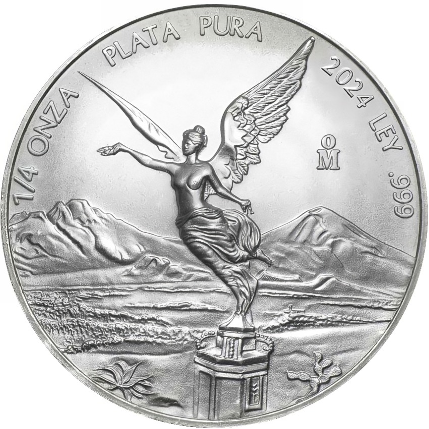 1/4 oz. Mexican Silver Libertad Bullion Coin - Reverse side