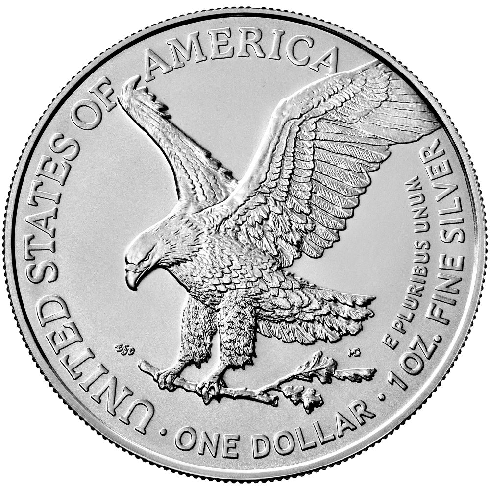 1 oz. American Silver Eagle - Reverse side (Type II)