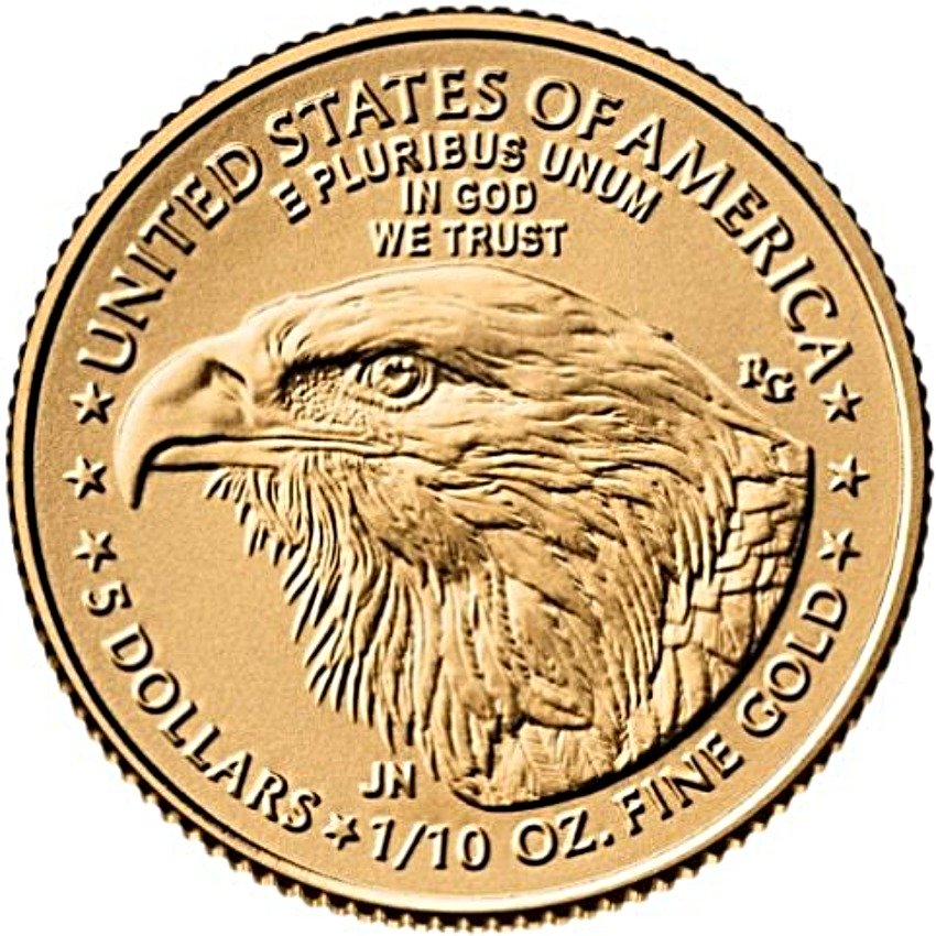 2026 1/10oz American Eagle Gold Bullion Coin - reverse side (Type II)