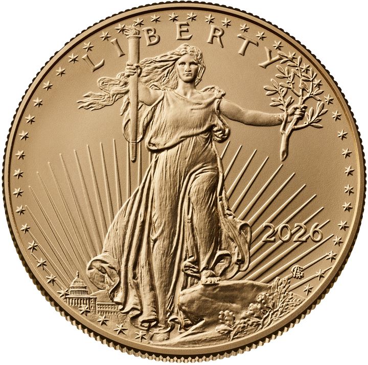 1oz. American Eagle Gold Bullion Coin - Obverse Side