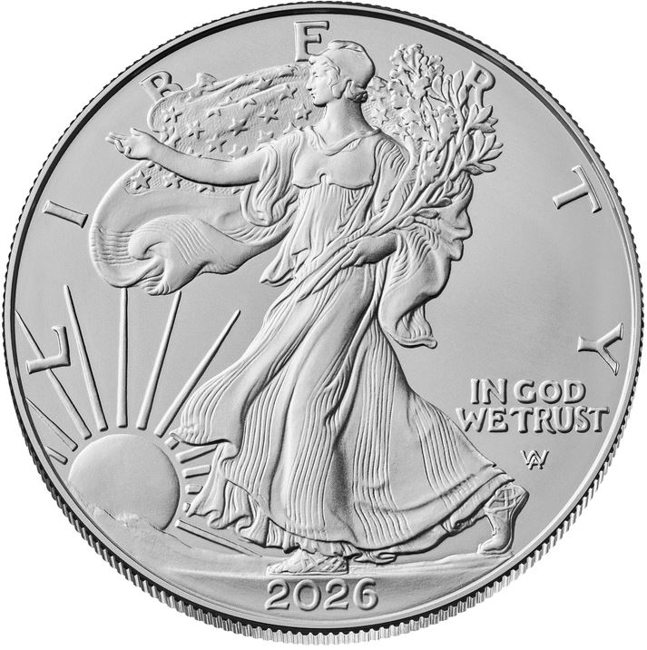 1oz. American Eagle Silver Bullion Coin - Obverse Side