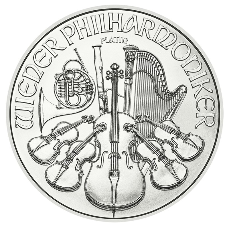 2026 - Universal Platinum Austrian Philharmonic Bullion Coin - Reverse side