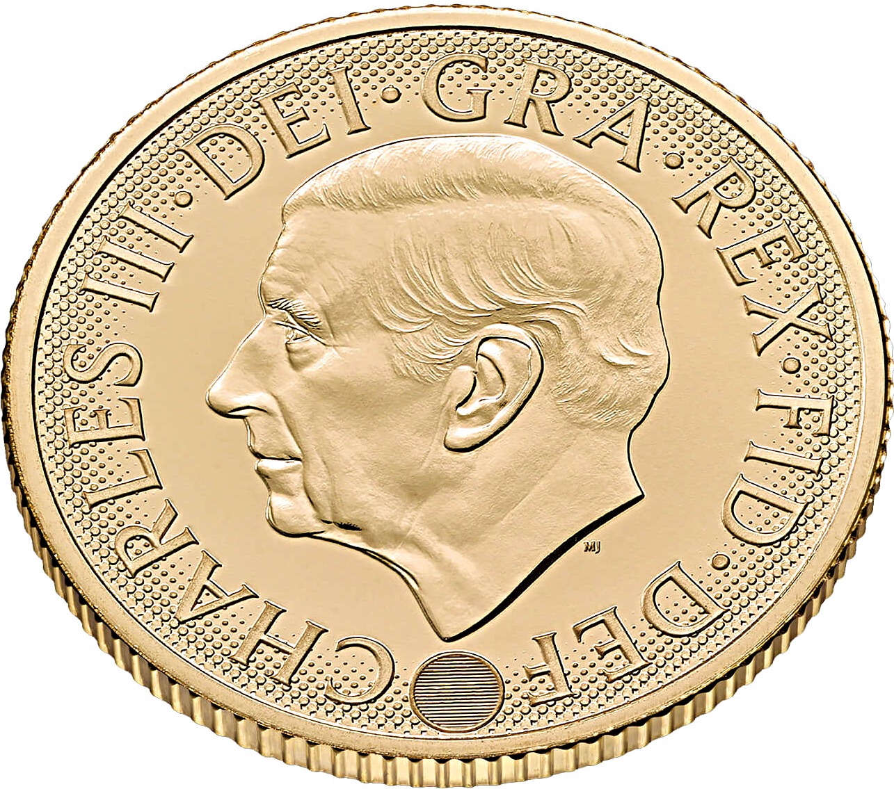 2027 Great Britain (UK) - Full Gold Sovereign Bullion Coin - obverse side showing edge