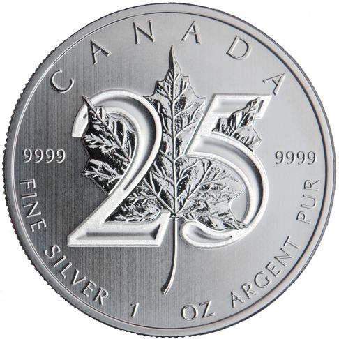 25th anniversary silver maple leaf